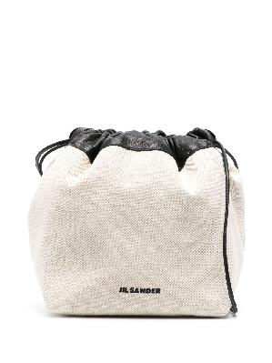 Jil Sander - Neutral Dumpling Canvas Cross Body Bag