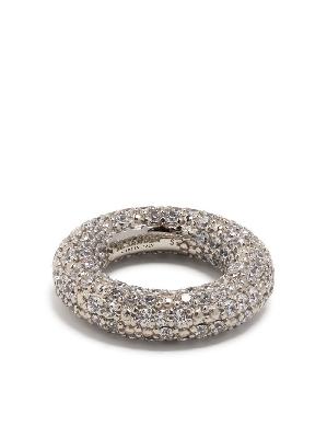 Jil Sander - Silver-Tone Crystal-Embellished Ring