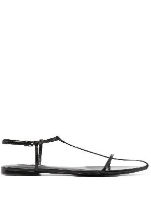 Jil Sander - Black Ankle-Strap Leather Sandals