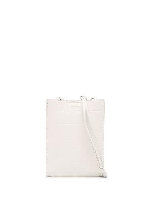 Jil Sander - White Tangle Small Leather Cross Body Bag