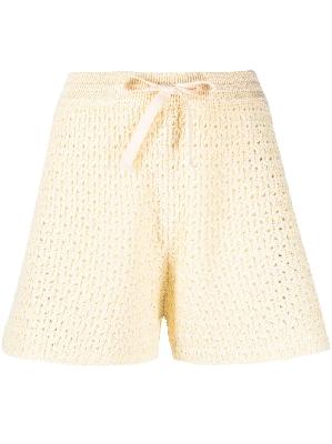 Jil Sander - Neutral Cotton Drawstring Shorts