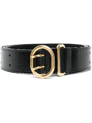 Jil Sander - Black Leather Buckled Belt