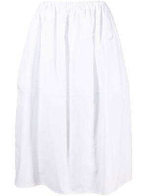 Jil Sander - White Cotton Midi Skirt