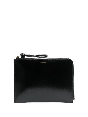 Jil Sander - Black Zip Around Leather Wallet