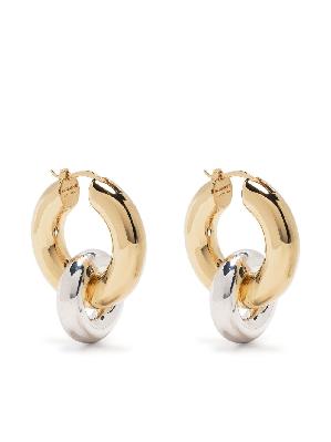 Jil Sander - Gold And Silver Tone Double Hoop Earrings