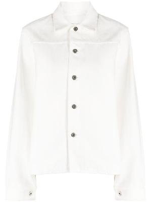 Jil Sander - White Button-Up Denim Jacket