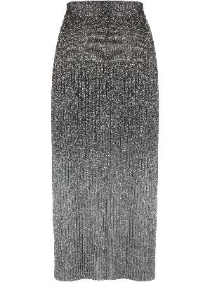 JOSEPH - Grey Ombré Rib-Knit Midi Skirt