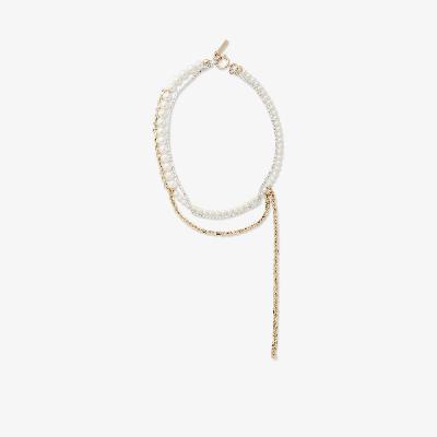 Justine Clenquet - Gold-Plated Jill Faux Pearl Crystal Necklace