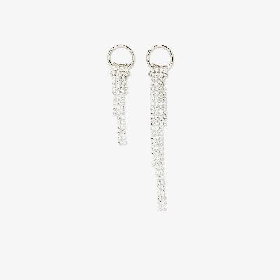 Justine Clenquet - Silver Tone Shanon Crystal Drop Earrings