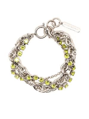Justine Clenquet - Silver-Tone Colin Crystal Chain Bracelet