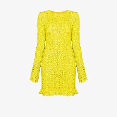 JW Anderson - Ruffled Cotton Crochet Mini Dress