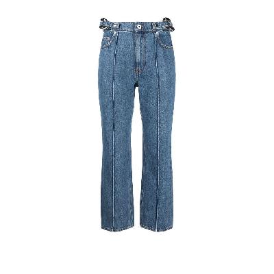 JW Anderson - Blue Chain Link Straight Leg Jeans