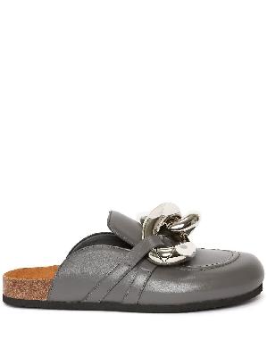 JW Anderson - Grey Leather Loafers