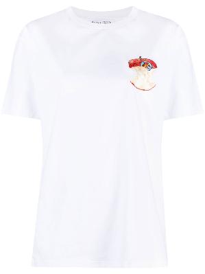 JW Anderson - White Apple Logo Organic Cotton T-Shirt
