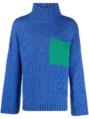 JW Anderson - Blue Contrast-Pocket Sweater