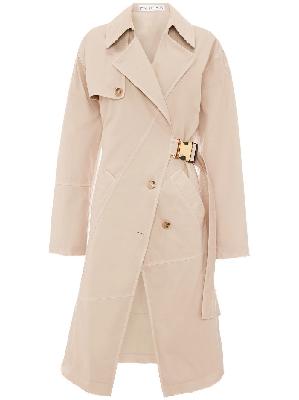JW Anderson - Neutral Twisted Buckle Trench Coat