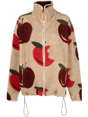 JW Anderson - Neutral Apple Print Fleece Jacket