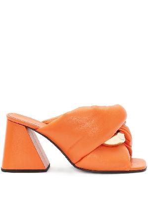 JW Anderson - Orange Block Heel Mules