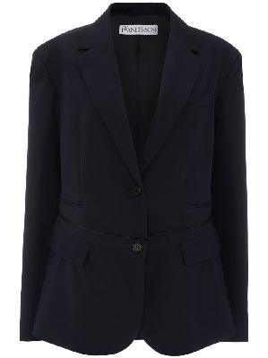 JW Anderson - Blue Deconstructed Single Breasted Blazer