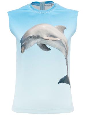 JW Anderson - Blue Dolphin Print Tank Top