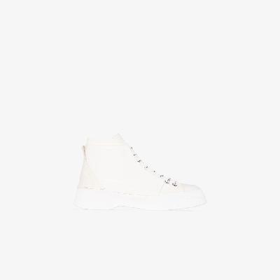 JW Anderson - White Panelled High Top Sneakers