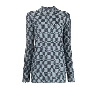 Kenzo - Blue Geometric Print Sweater
