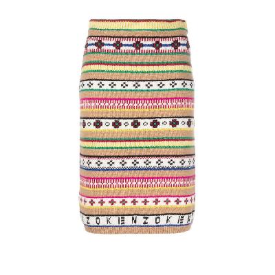 Kenzo - Neutral Fairisle Jacquard Stripe Skirt
