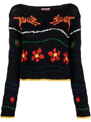 Kenzo - Black Intarsia-Knit Sweater