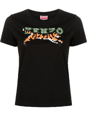 Kenzo - Black Embroidered-Design T-Shirt