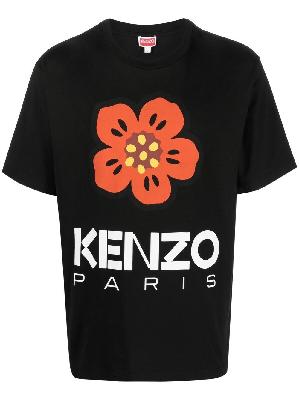 Kenzo - Black Boke Flower Logo Print T-Shirt