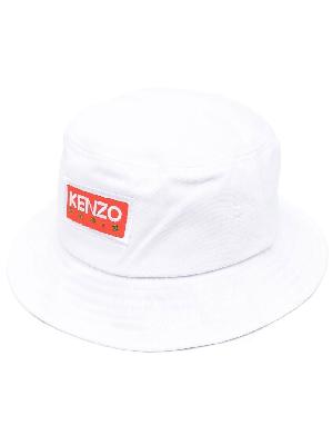 Kenzo - White Logo Embroidered Bucket Hat