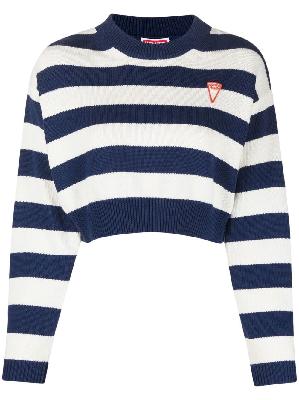 Kenzo - Blue And White Striped Cropped Jumper