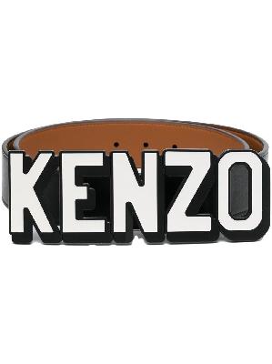 Kenzo - Black Logo Buckle Leather Belt