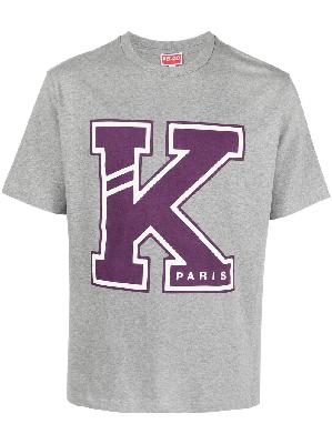 Kenzo - Grey Logo Print Cotton T-Shirt