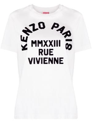 Kenzo - White Rue Vivienne Logo Print T-Shirt