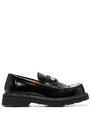 Kenzo - Black Kenzosmile Fringed Leather Loafers
