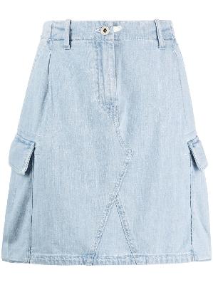 Kenzo - Blue Cargo Denim Mini Skirt