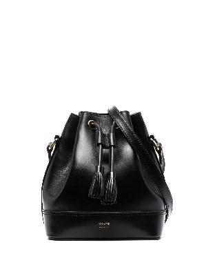 KHAITE - Black Cecilia Small Leather Bucket Bag