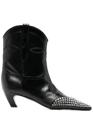 KHAITE - Black Dallas 55 Ankle Boots