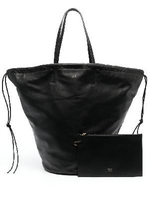 KHAITE - Black Osa Leather Tote Bag