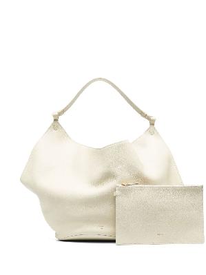KHAITE - White The Medium Lotus Leather Tote Bag