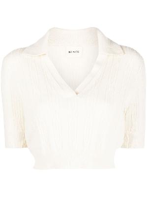 KHAITE - Neutral Lylith Cropped Cable-Knit Cashmere Sweater