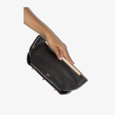 KHAITE - Black Aimee Leather Clutch Bag