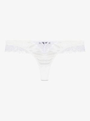 Kiki De Montparnasse - White Lace Inset Thong