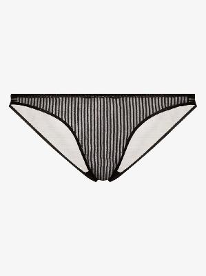 Kiki De Montparnasse - Sheer French Striped Lace Brief