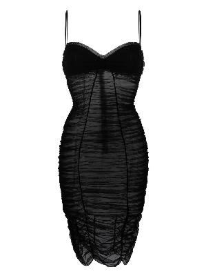 Kiki De Montparnasse - Black Ruched Silk Dress
