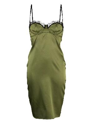 Kiki De Montparnasse - Silk Lace-Trim Slip Dress