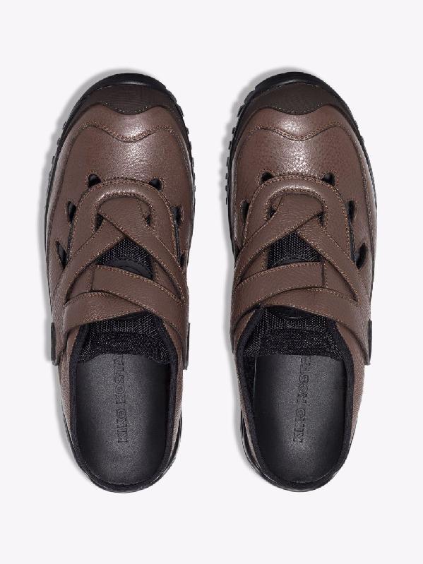 Kiko Kostadinov - Brown Wessex Sabo Slip-On Leather Sneakers