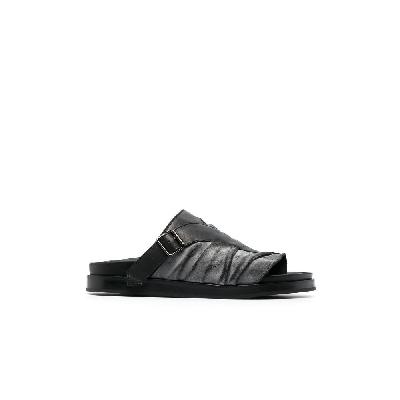 Kiko Kostadinov - Black Valakas Ruched Leather Sandals