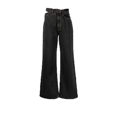 Ksubi - Black Dettached Wide Leg Jeans